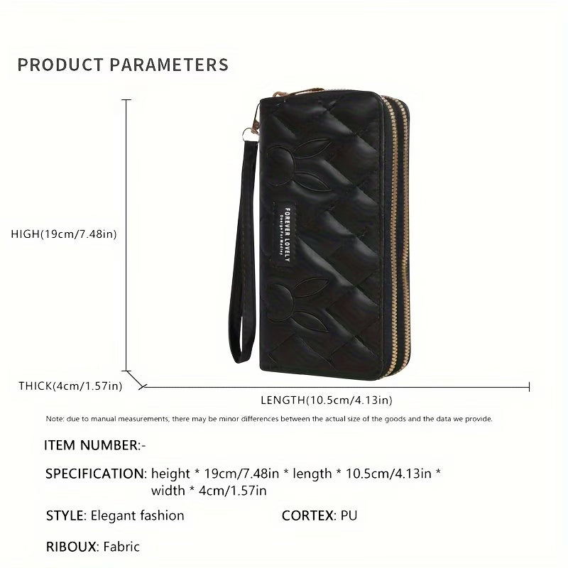 Fashion Large Capacity Long Wallet – Zip-Around Clutch Purse & Card Holder