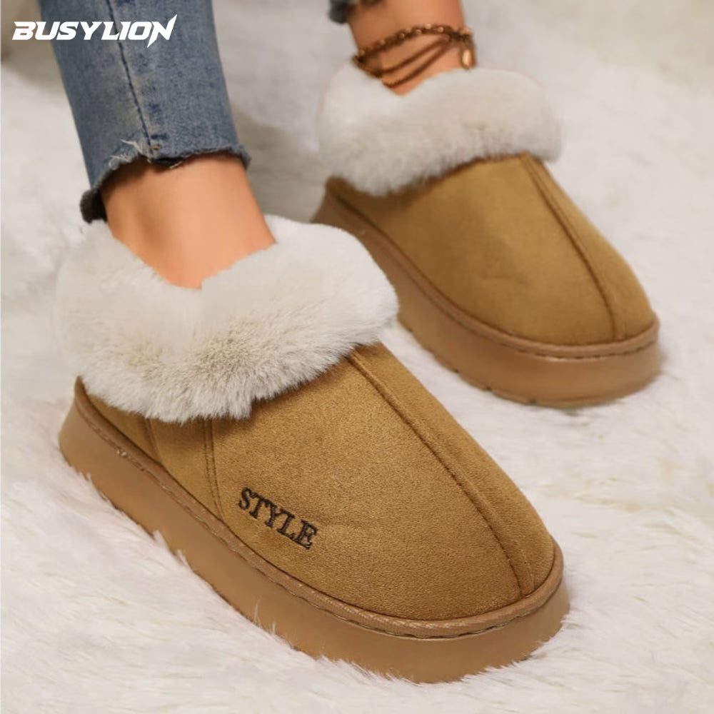 Women's Insulated Thermal Slippers with Trim