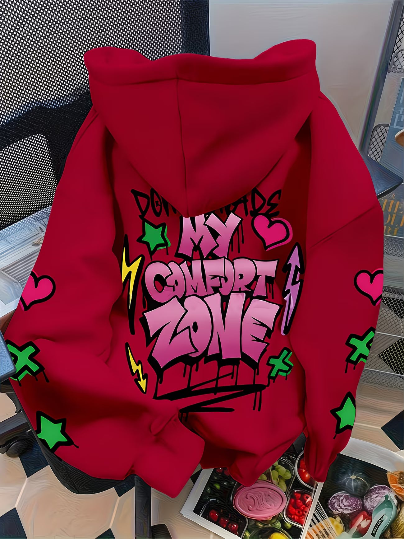 Street Style Colorful English Letter Printed Hoodie