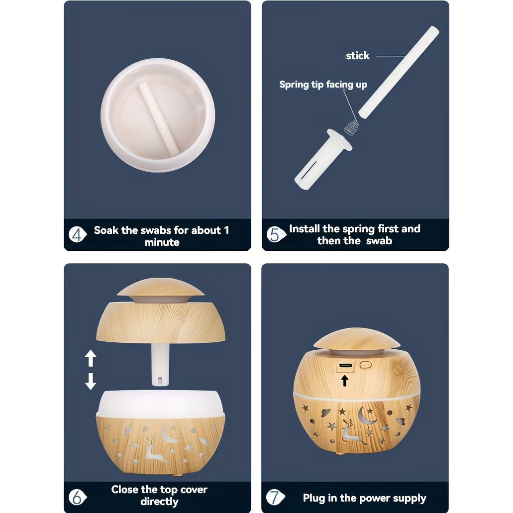 USB Mushroom Humidifier And Aromatherapy Diffuser,