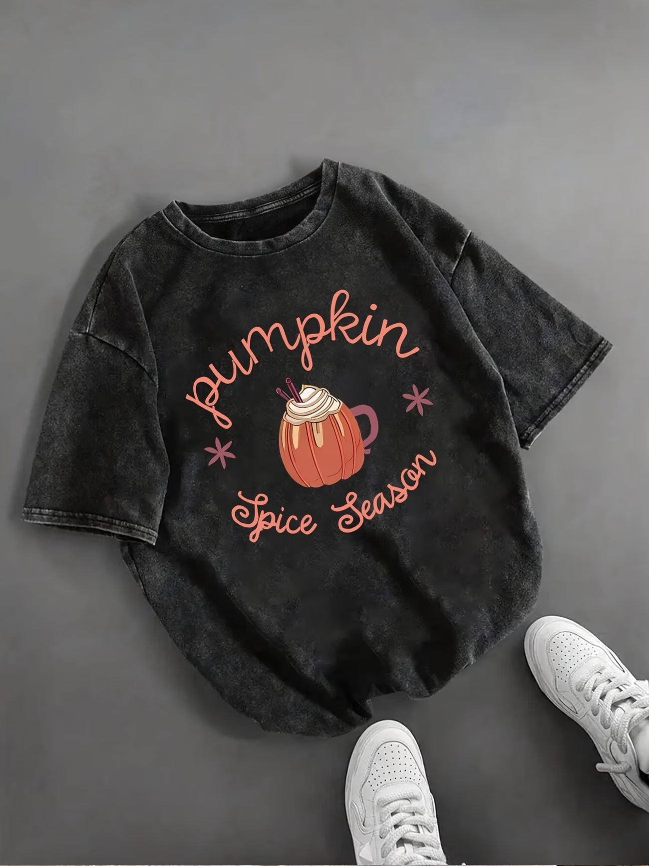 Pumpkin Spice Graphic Print Top