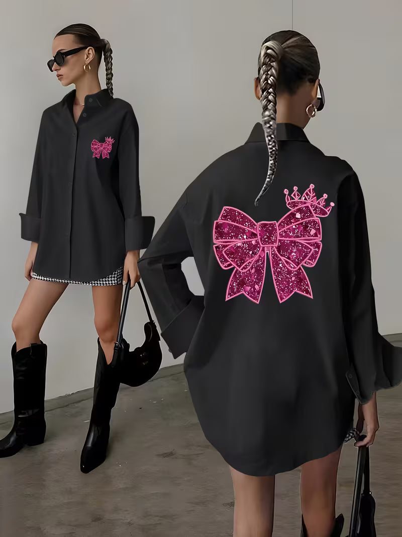 Top, Shirt, Fashion Women's Wear, bow print