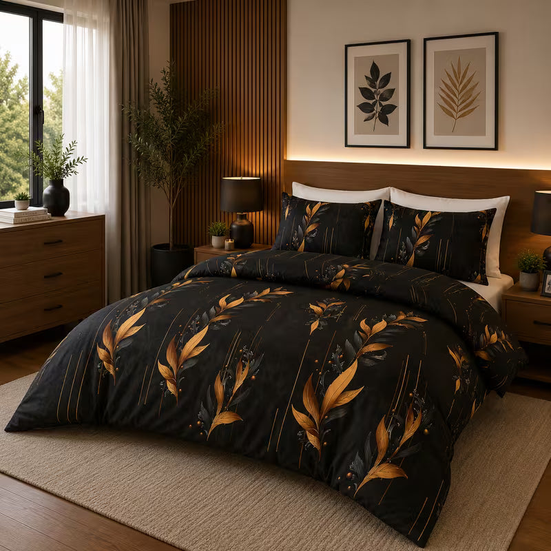 3-Piece Printed Duvet Cover Set