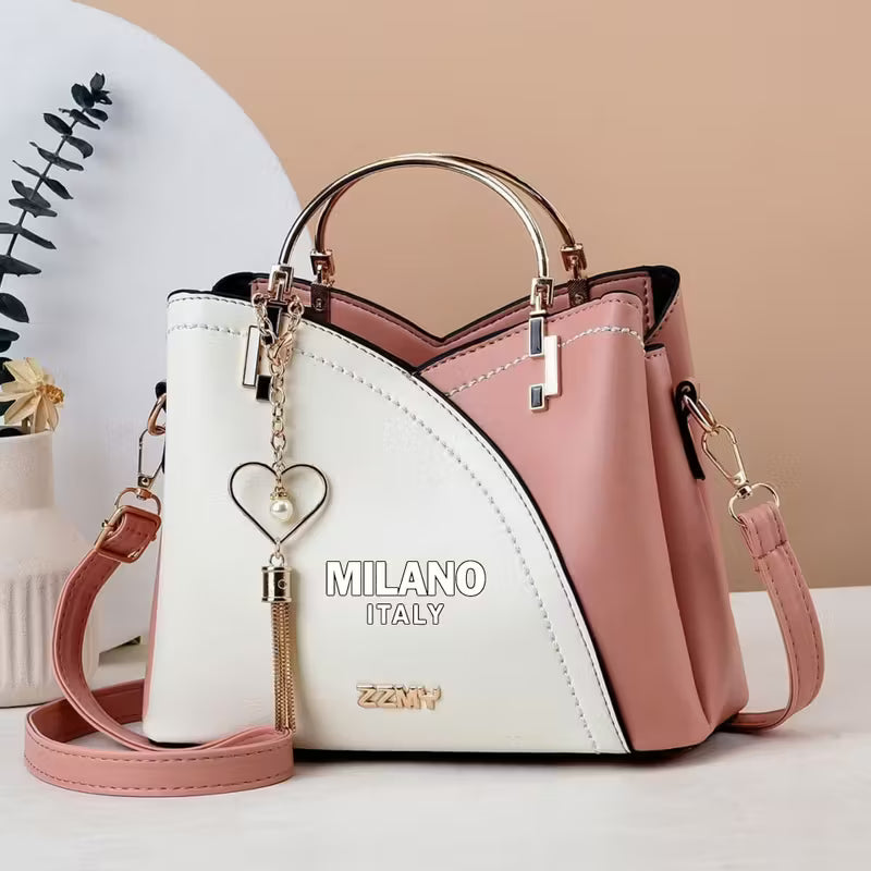 Handbag with Heart Pendant & Milano Italy-Like Charm