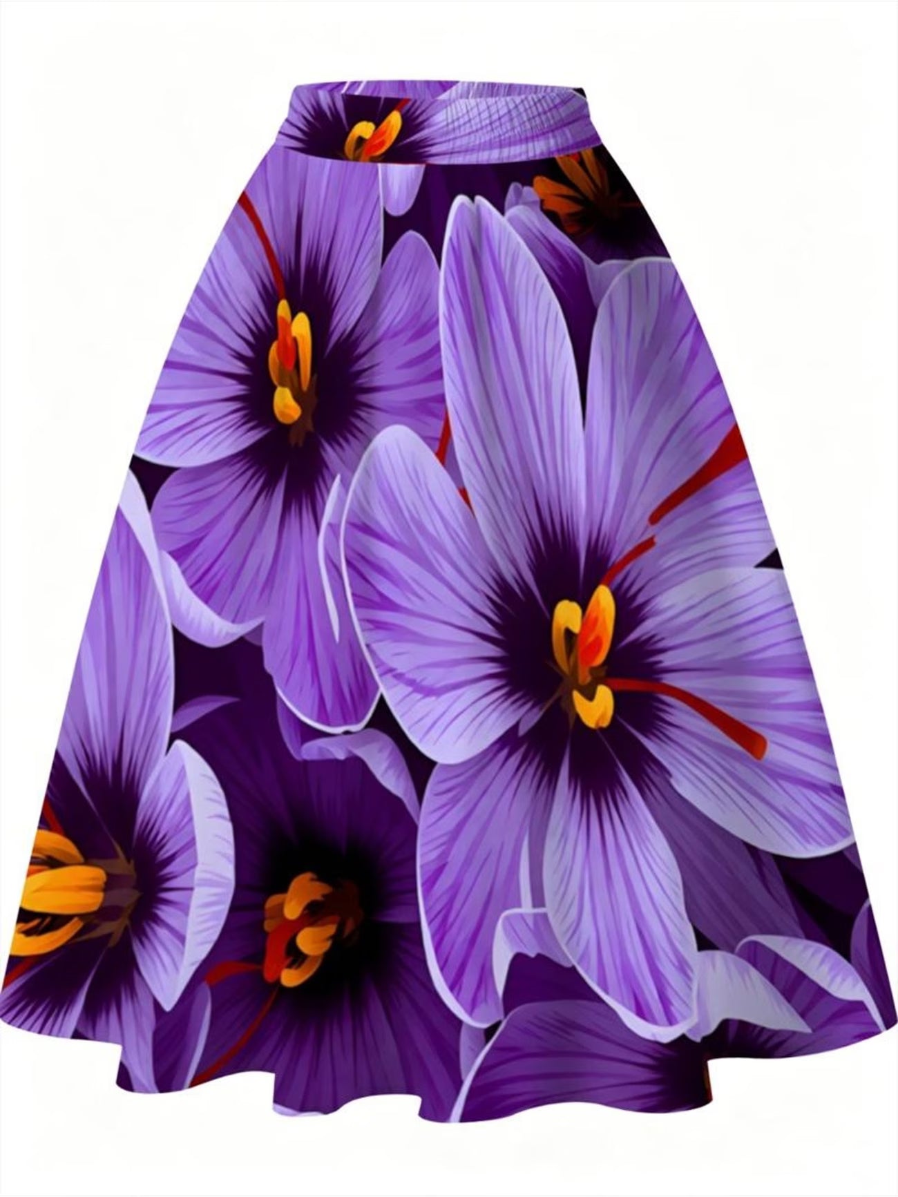 Women's Saffron Floral Midi Skirt