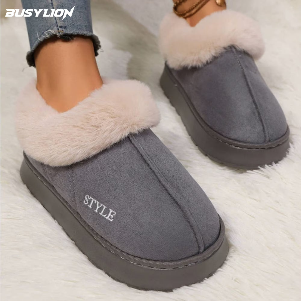 Women's Insulated Thermal Slippers with Trim