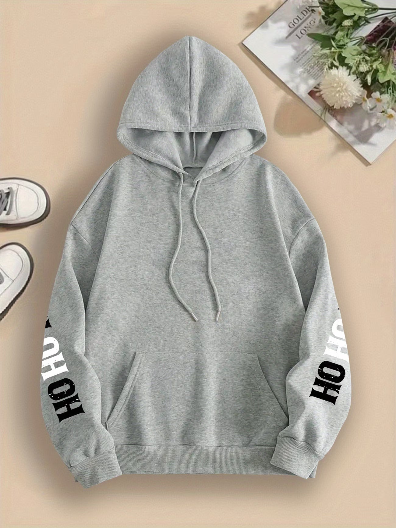 Women's Christmas Snowman Letter Print Hoodie
