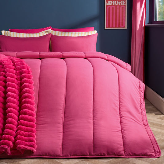 Coverless 10.5 Tog Duvet Set - Hot Pink