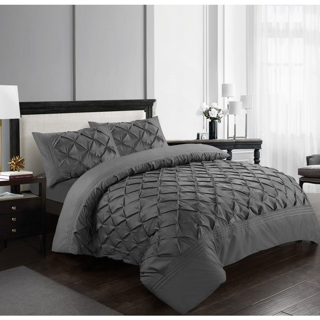 Luxury Pintuck Duvet Cover Set