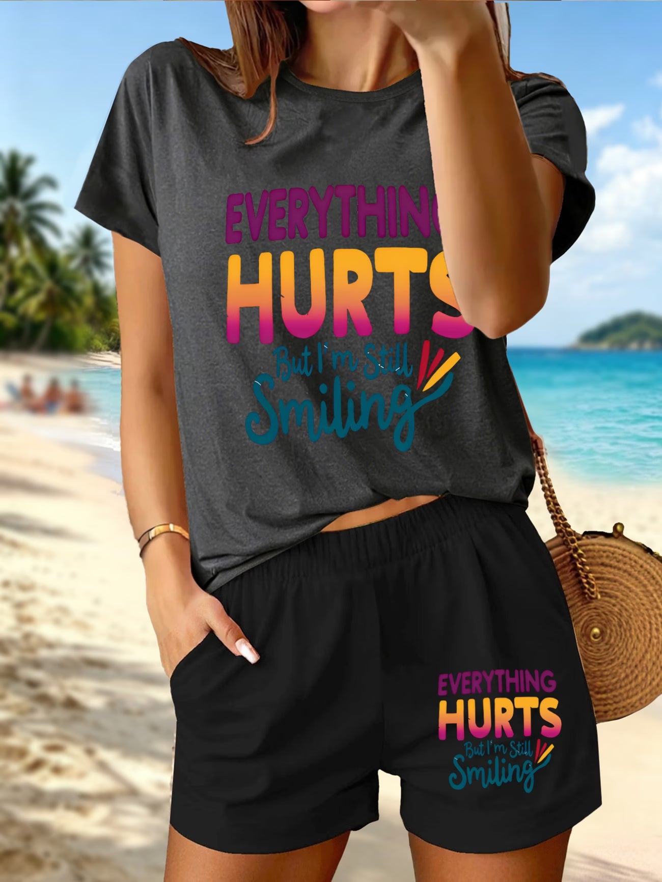 Everything Hurts But I'm Still Smiling Athletic Set