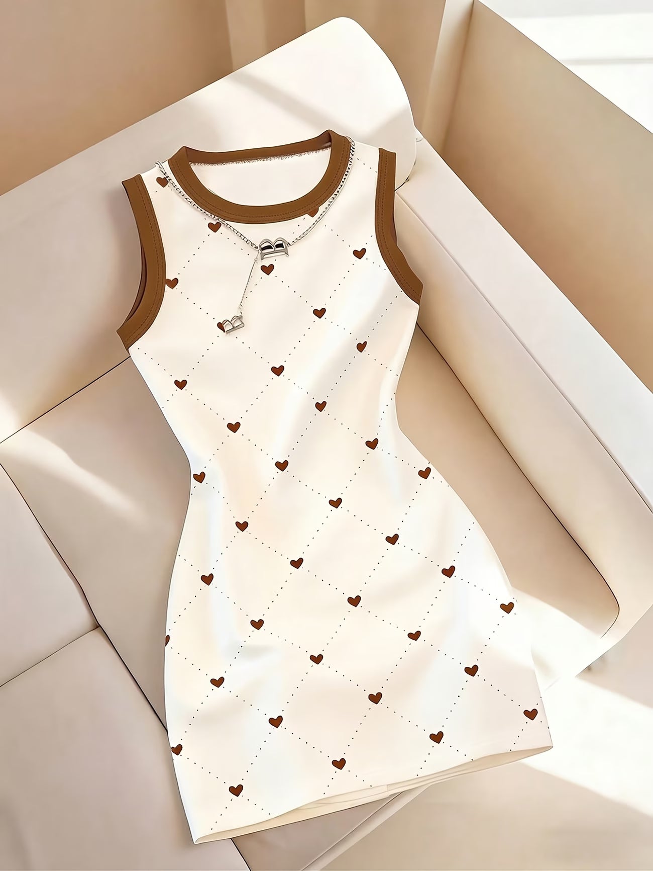 Women's Heart Print Dress