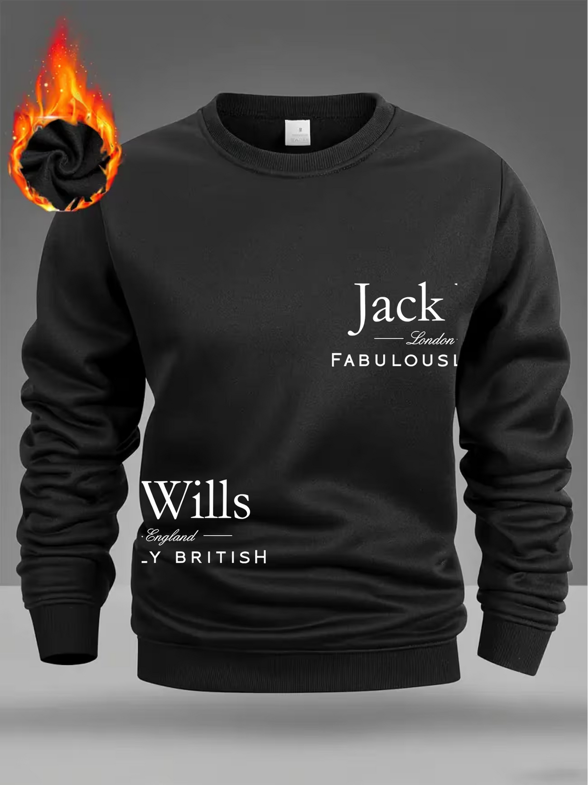 Men’s Lined Fleece Crewneck Sweatshirt