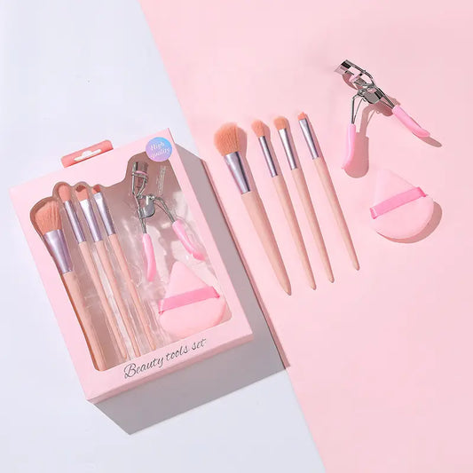 6pcs All-in-One Makeup Brush & Beauty Tool Set