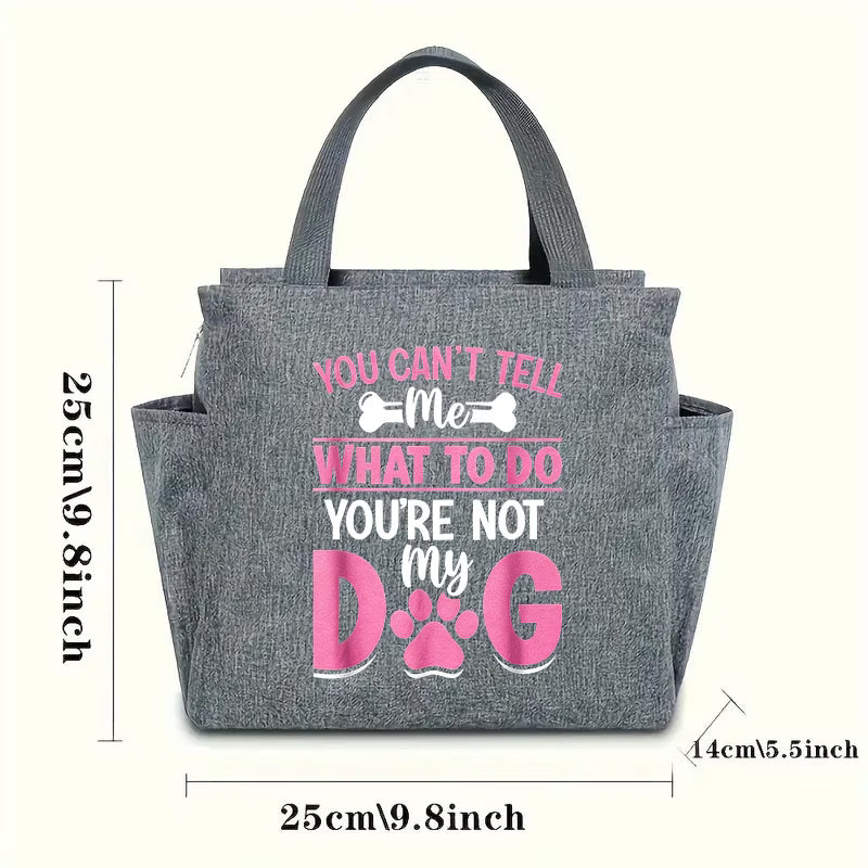 Dog Lover Slogan Tote Bag | Large Capacity Multi-Pocket