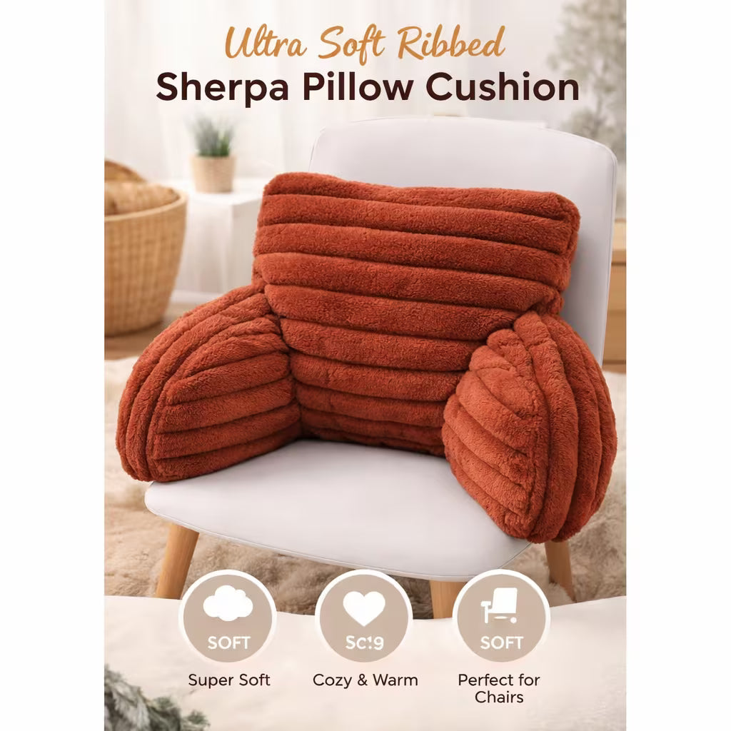Teddy Fleece Reading Pillow with Arms – 65 x 40 cm