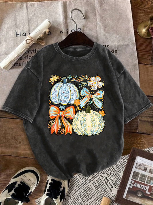Millennium Pumpkin Graphic Print Top