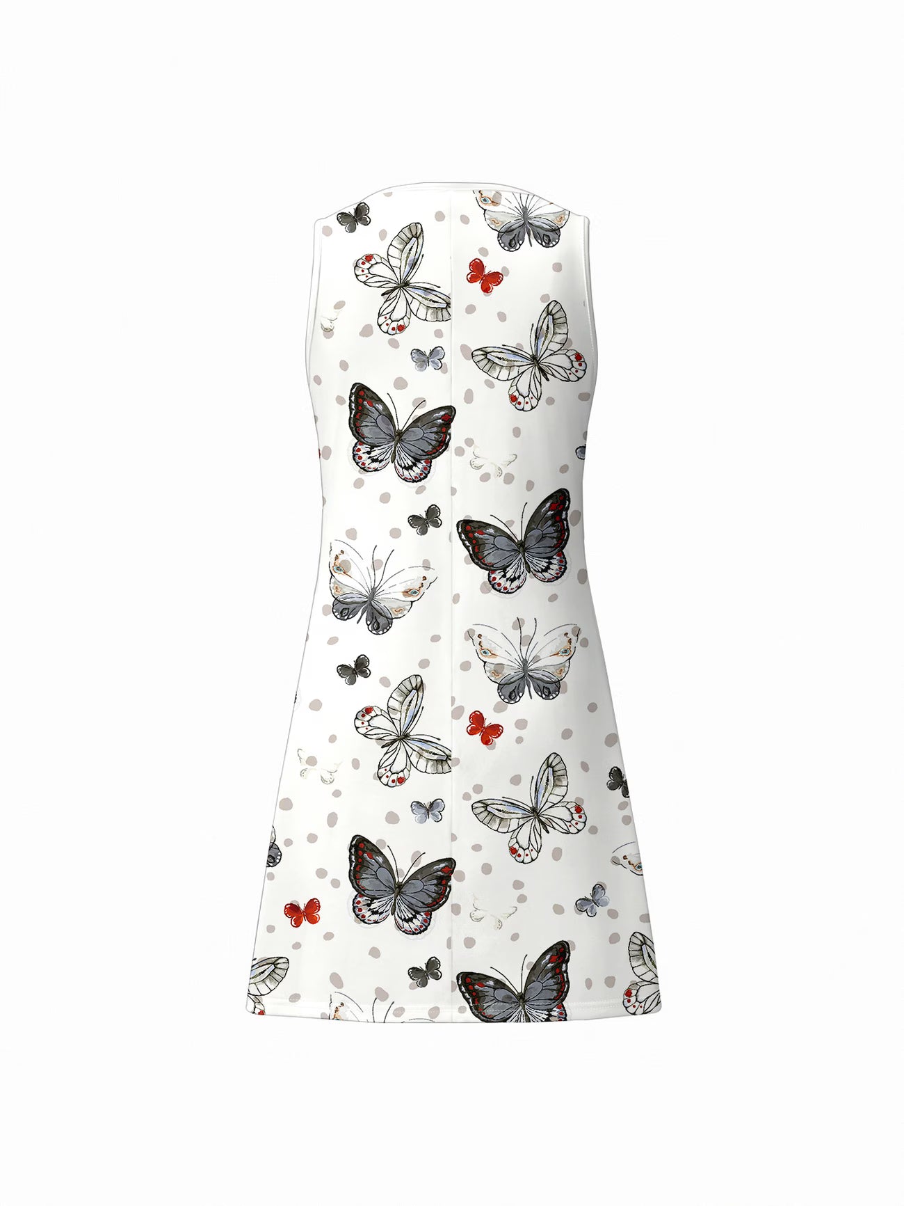 Women's Fashion Round Neck Printed Pocket Dress