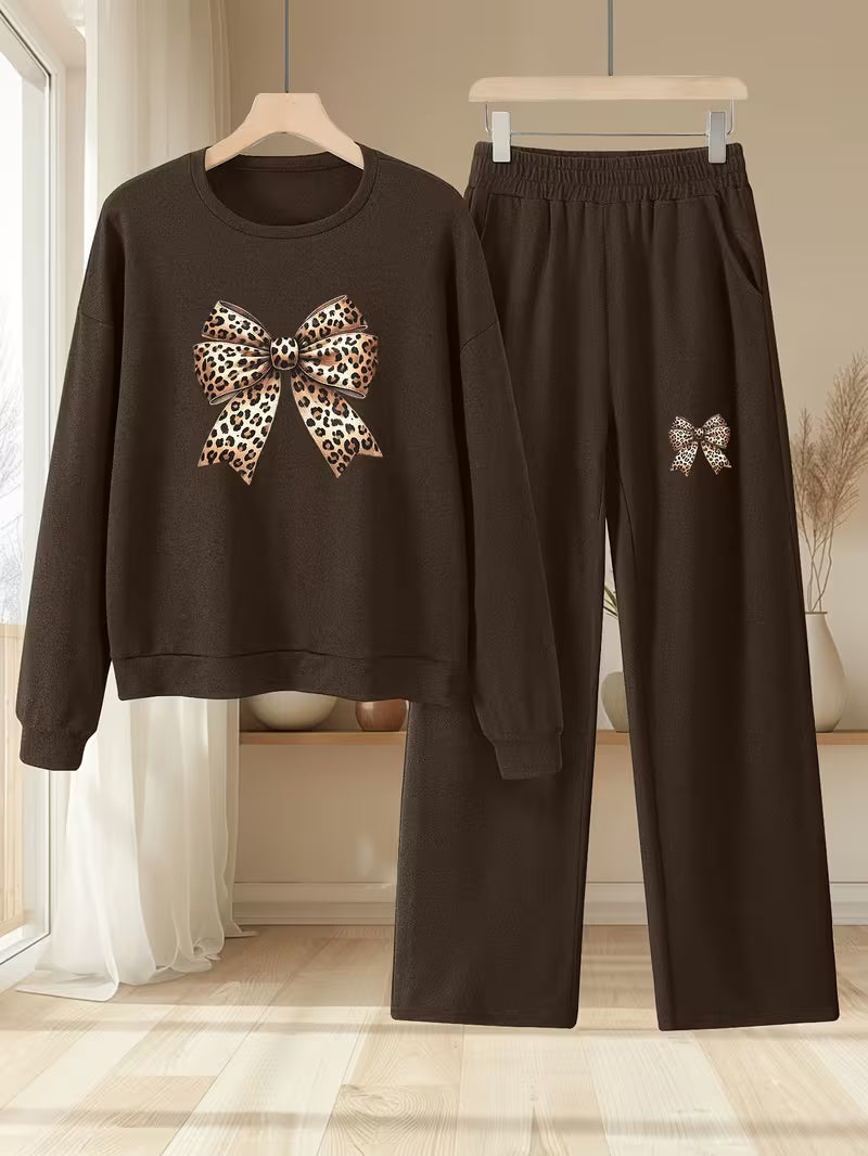 2pcs Set Autumn-Winter New Butterfly Print
