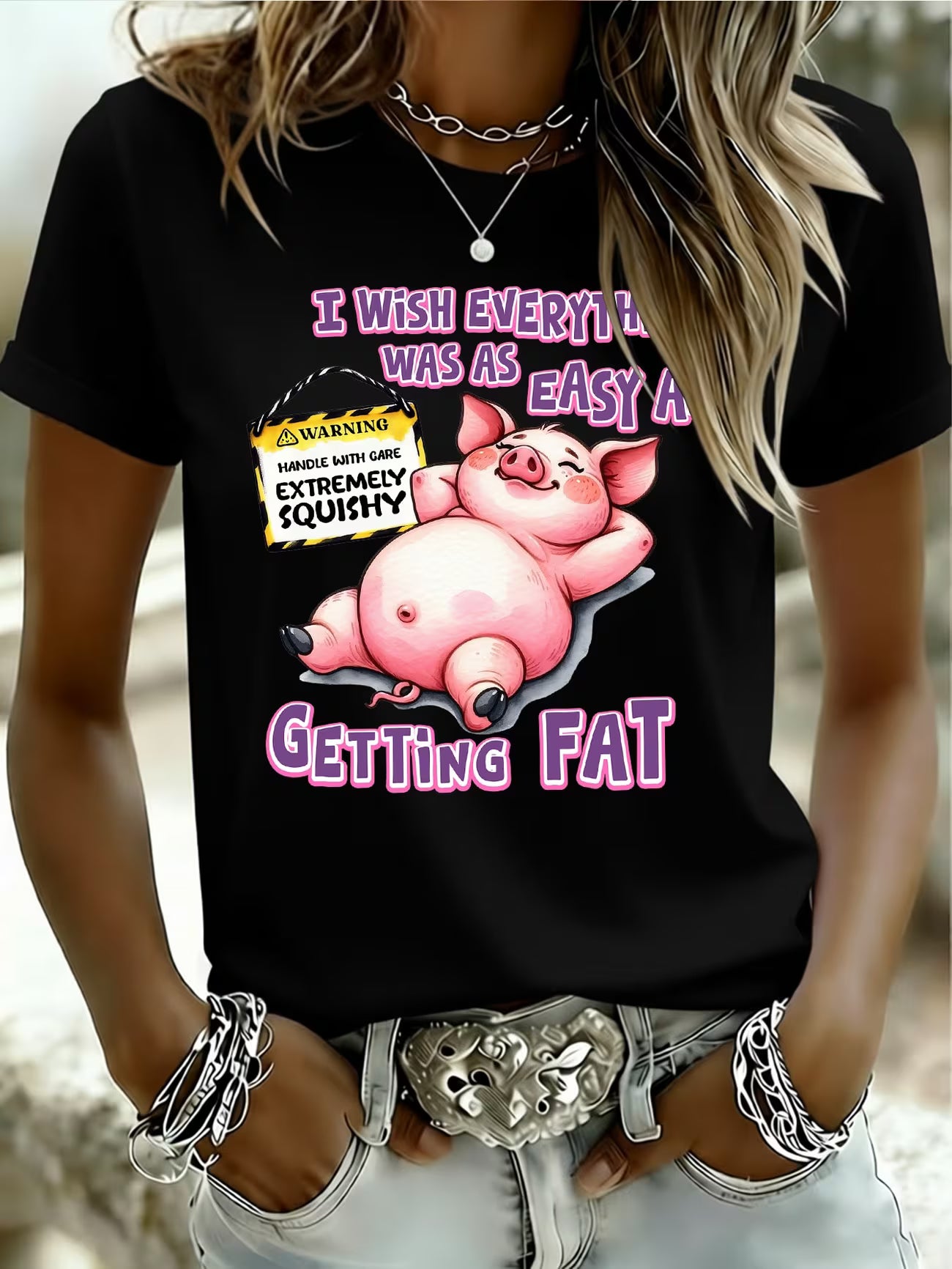 Funny "I Wish Everything Was As Easy As Getting " Pig T-Shirt