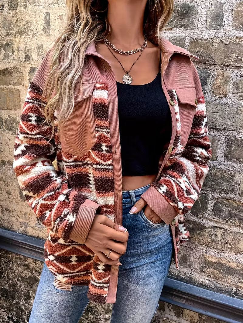 Women's Southwestern Turquoise & Brown Jacket