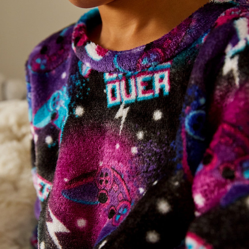 Kids Gaming Ombre Pyjama Set - Purple