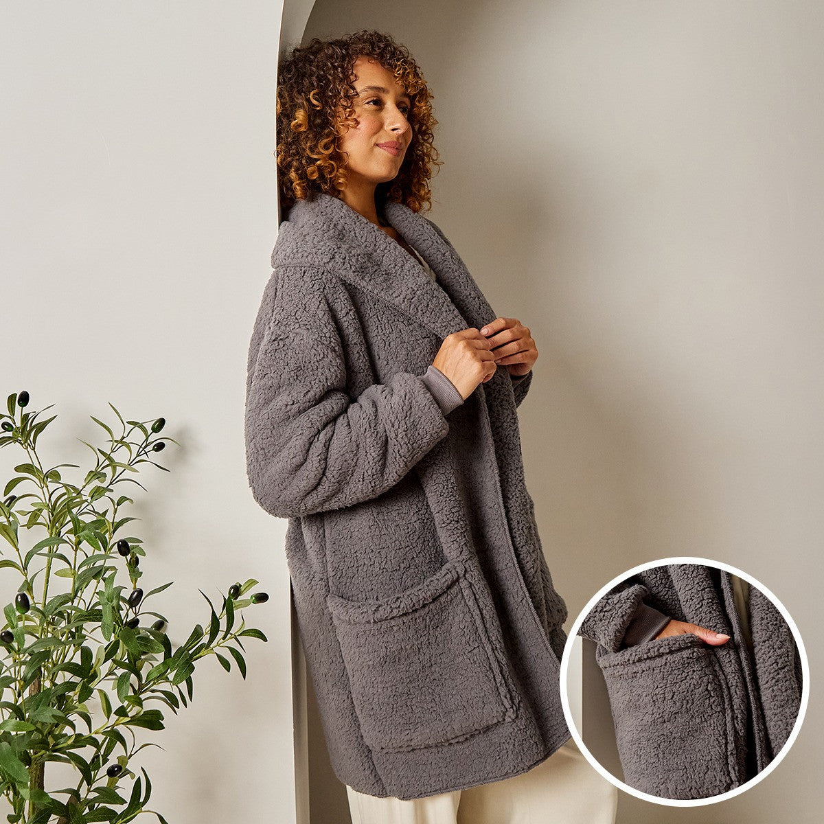 Waterfall Teddy Fleece Cardigan