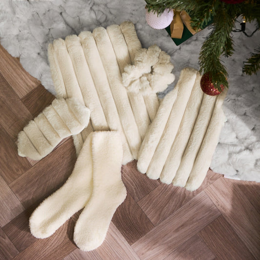Ribbed Hot Water Bottle Gift Set