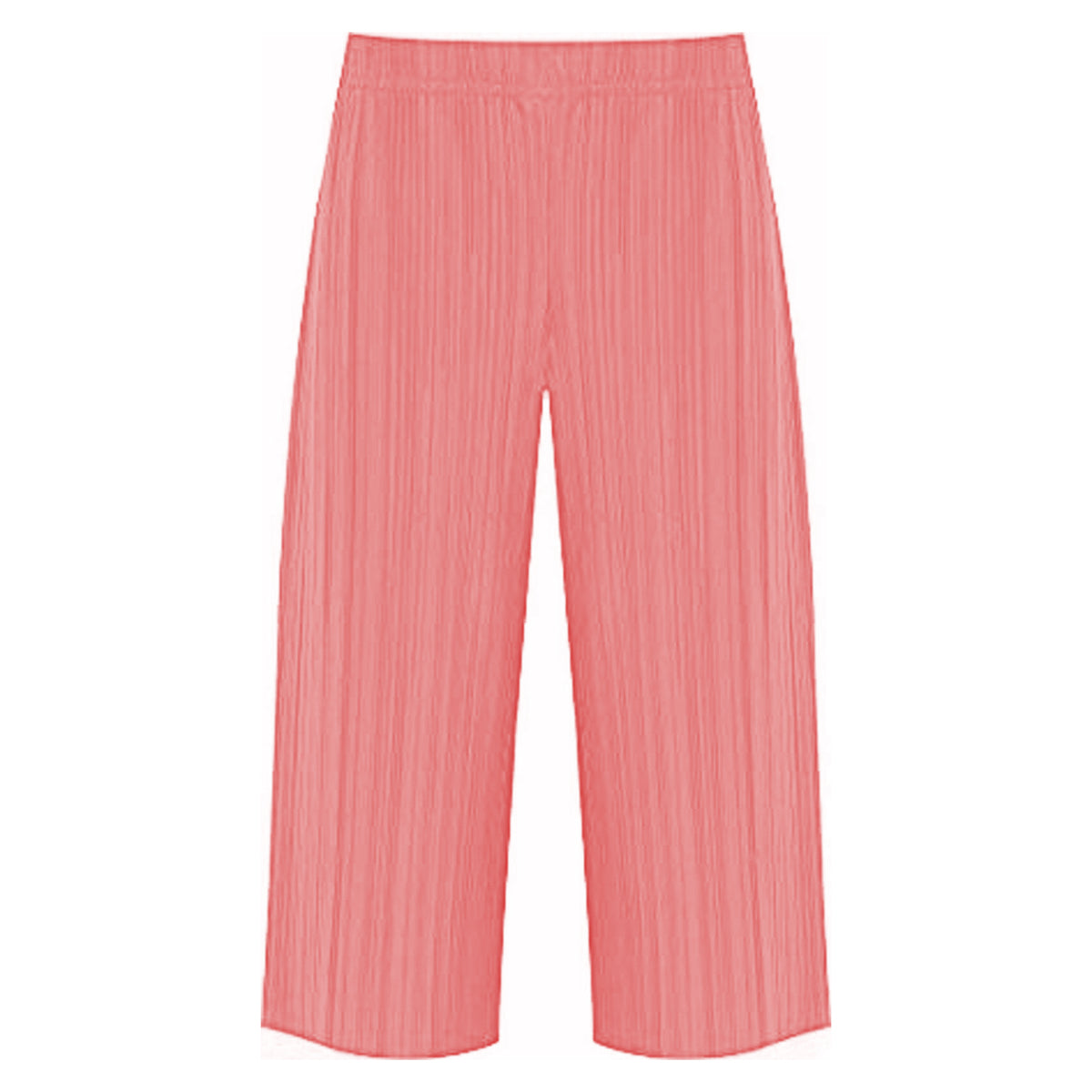 CRINKLE PLEATED ELASTIC WAIST TROUSERS