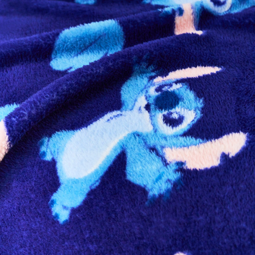 Stitch Printed Throw - Blue