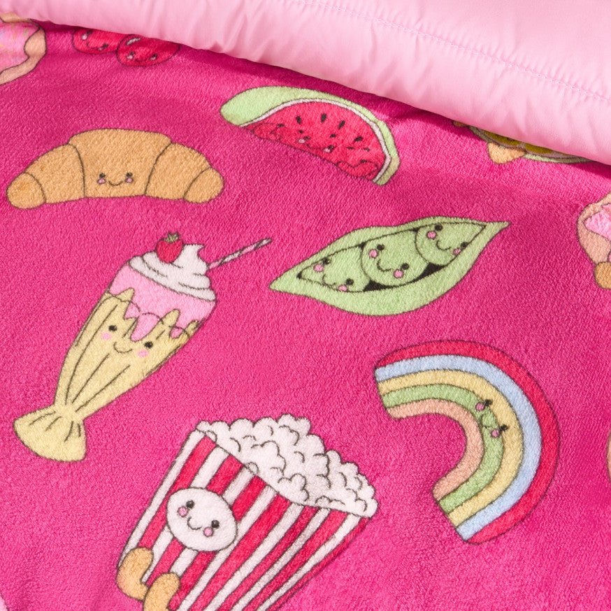 Sweetie Pies Print Ultra Soft Throw - Magenta