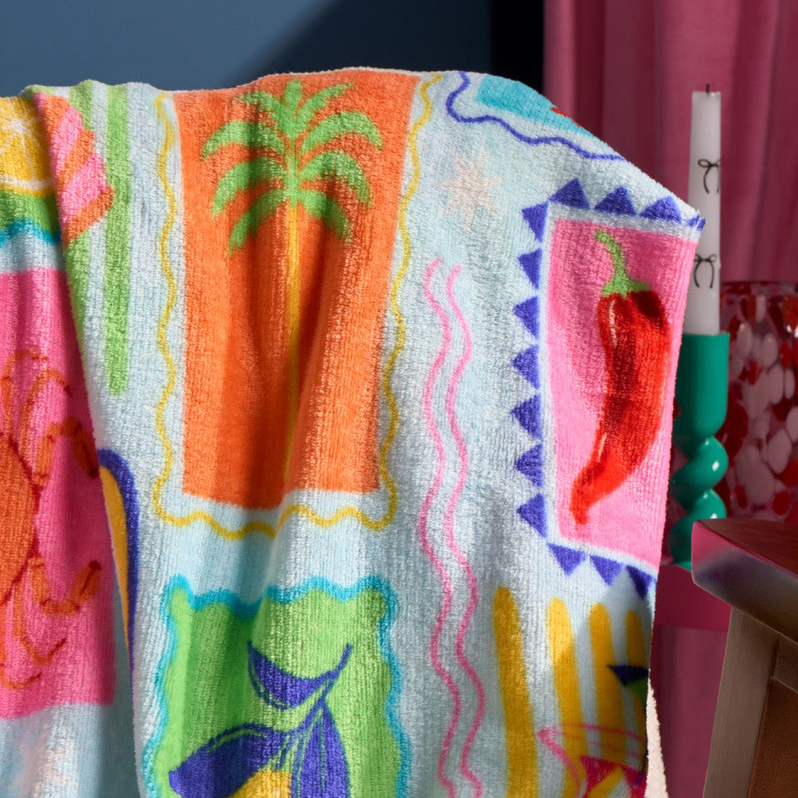 Postcard Print Ultra Soft Throw - Multi