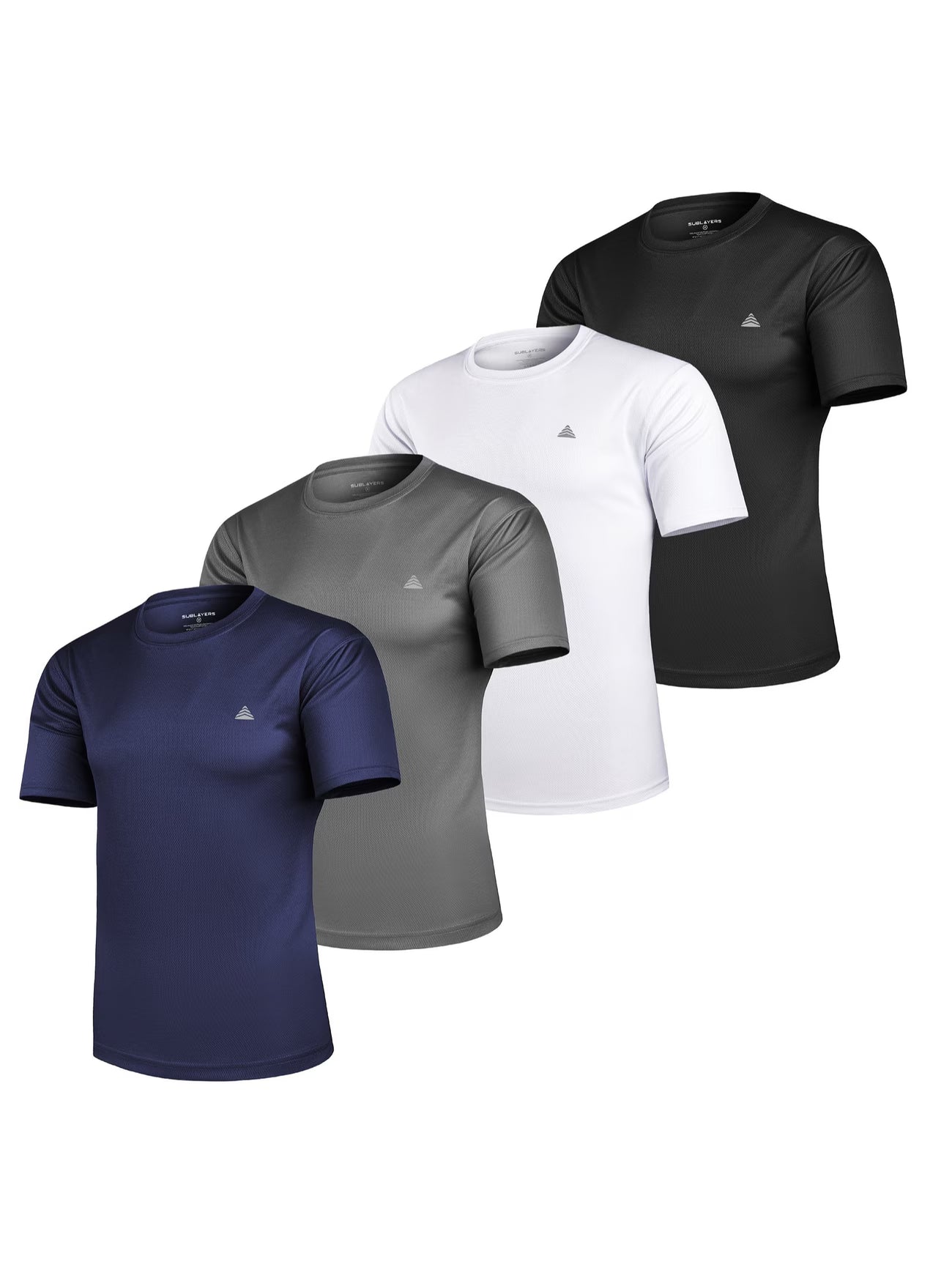 Men's 4-Pack Sports T-Shirts | Breathable Quick-Dry Performance Tee