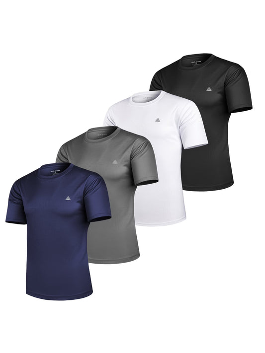 Men's 4-Pack Sports T-Shirts | Breathable Quick-Dry Performance Tee