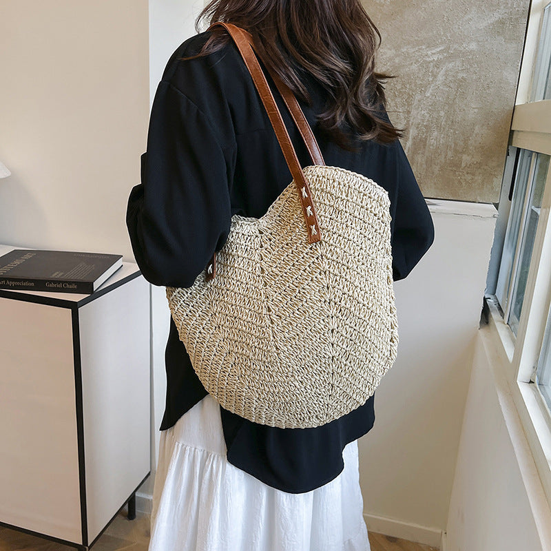 Straw Handbag Holiday Shoulder Bag Fashion Tote Bag