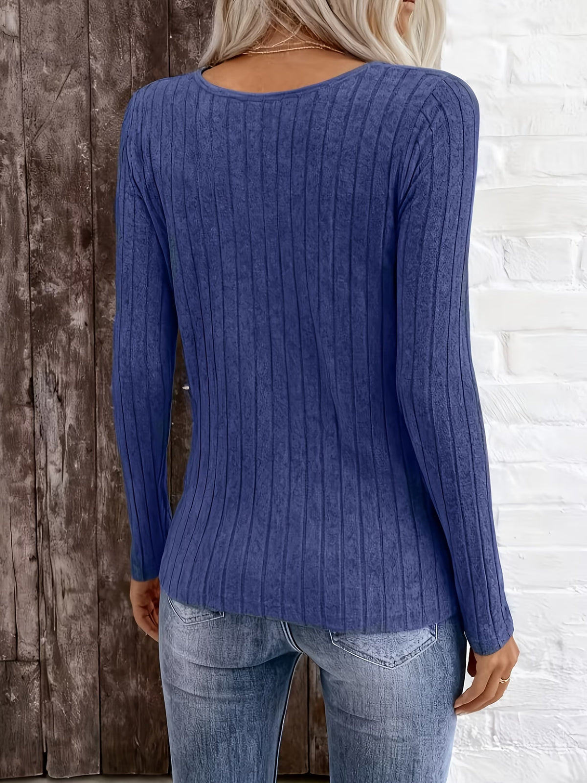 V-Neck Cross-Rib Base Layer Top