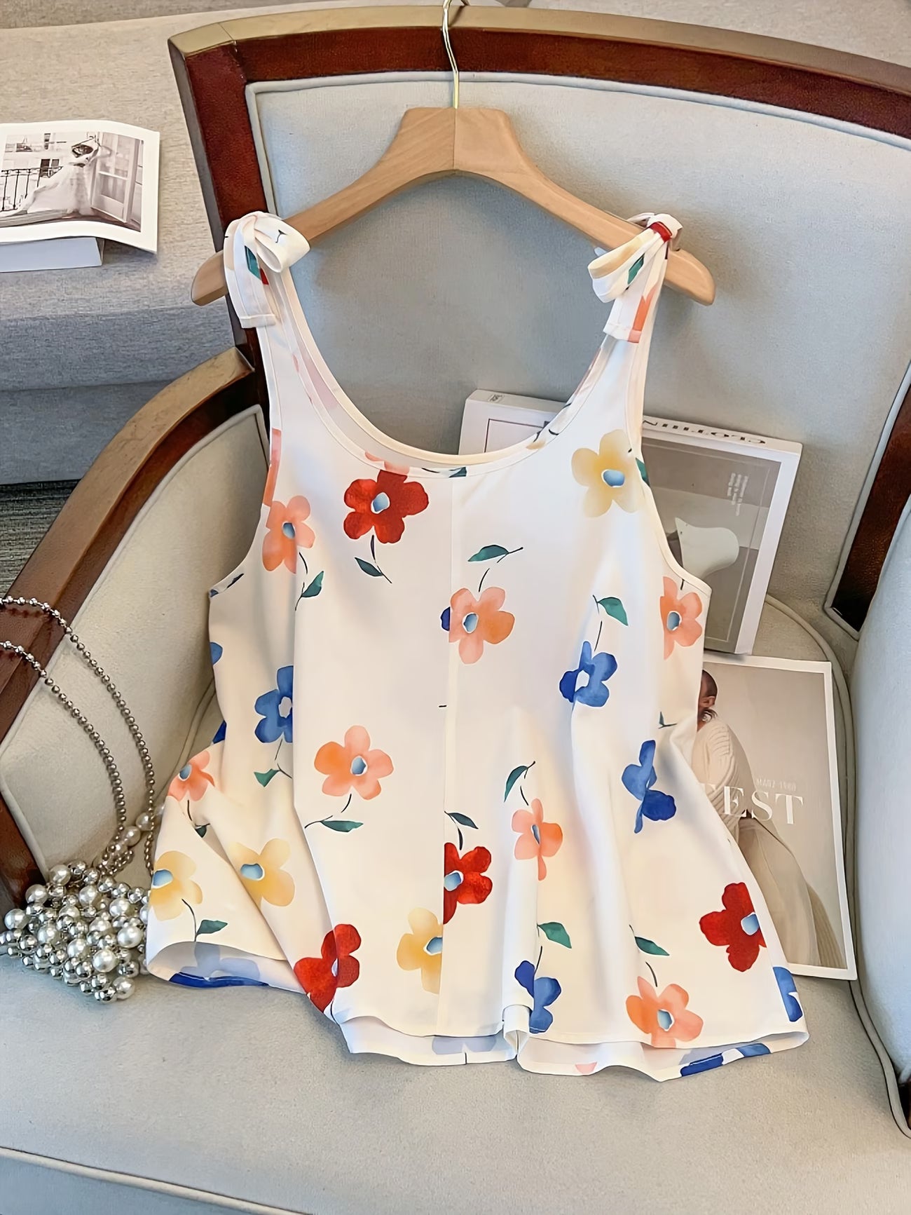 Women's Floral Print Sleeveless Vest Top — Cool Summer Style