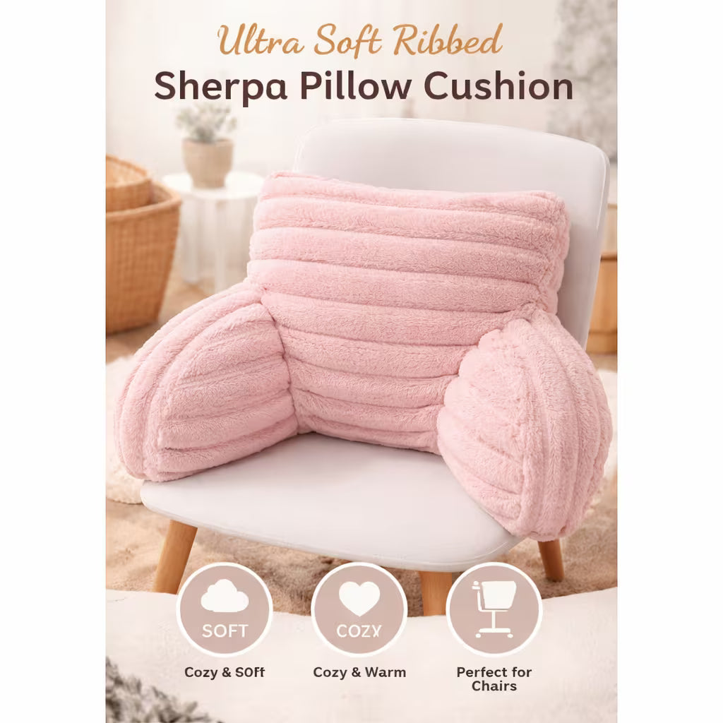 Teddy Fleece Reading Pillow with Arms – 65 x 40 cm