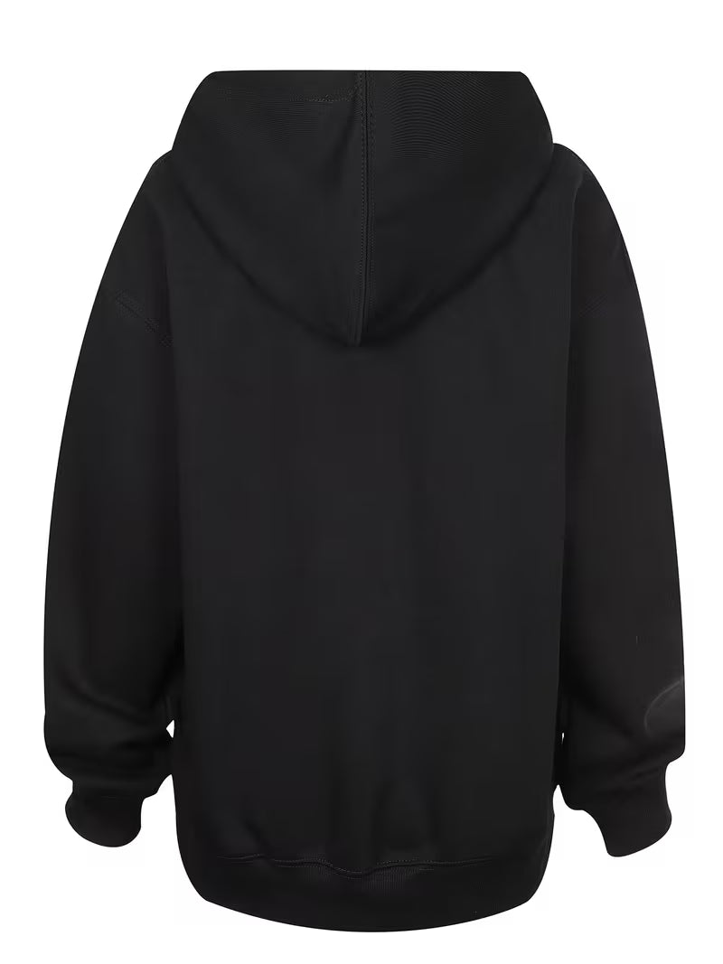 Women'S Oversized Hooded Sweatshirt with Pink Bow & Heart Cutout