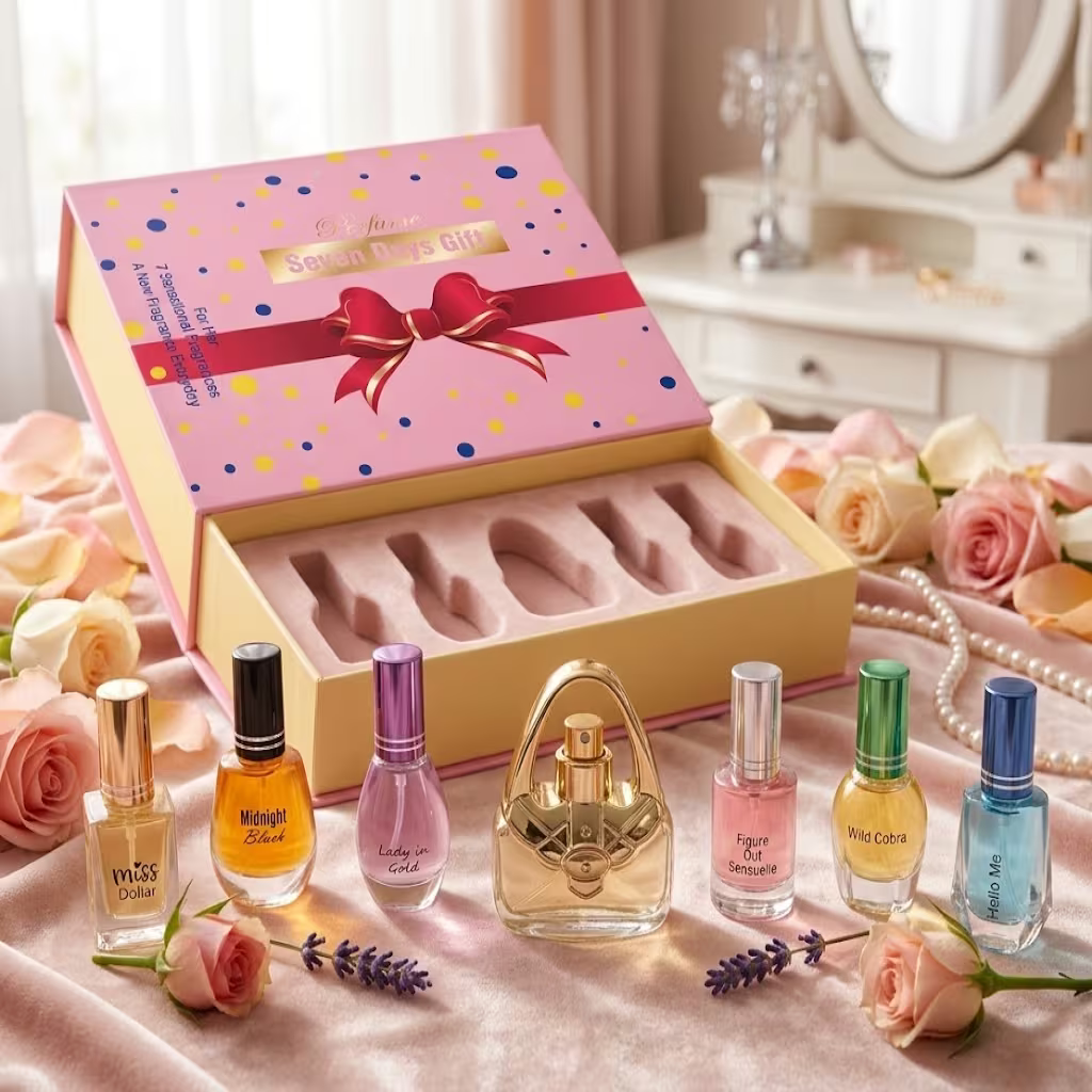 Saffron London Women's 7-Day Fragrance Advent Calendar, 7 × 15 ml