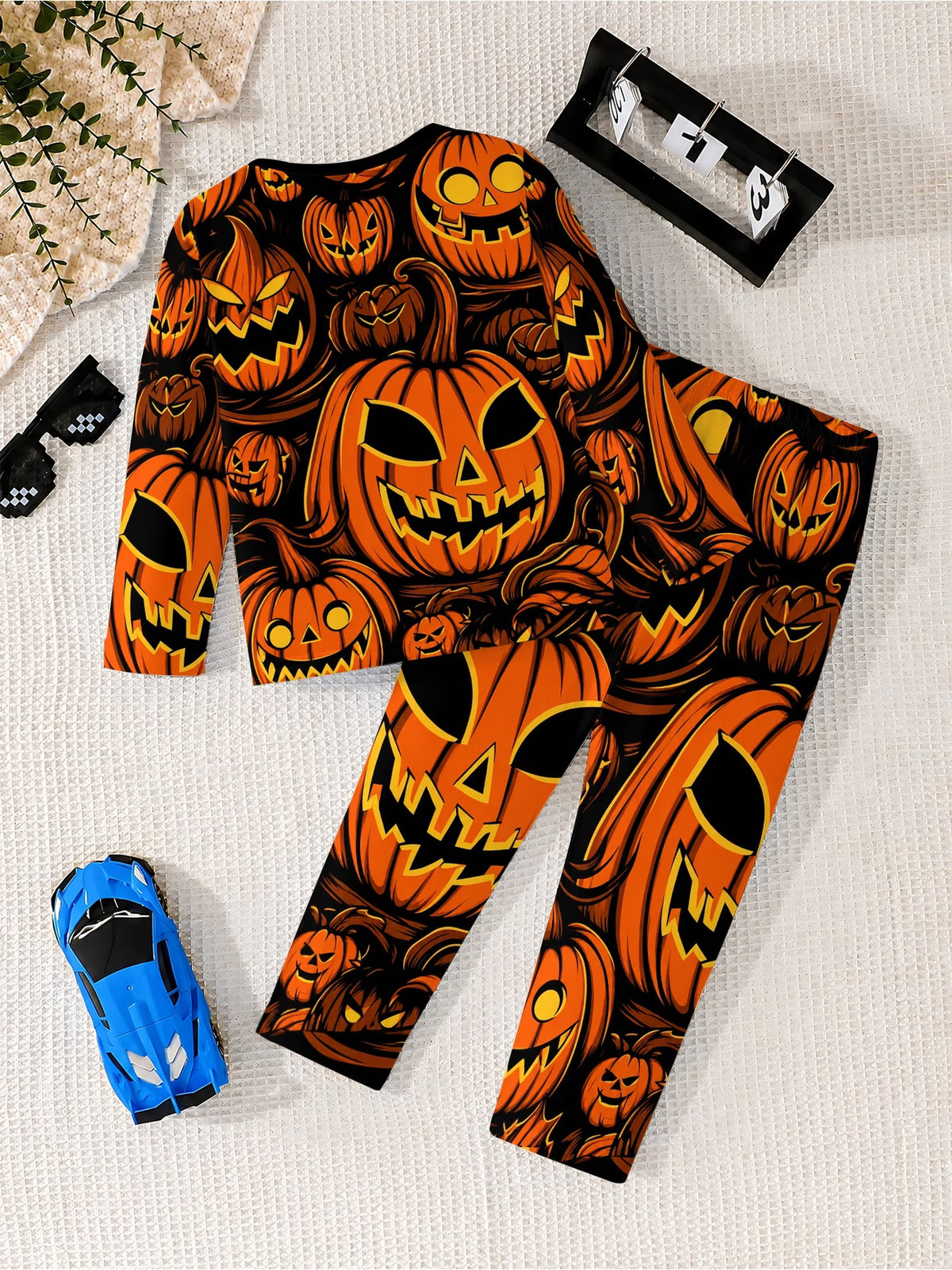 Boys’ Halloween Long-Sleeve T-Shirt & Trousers Set