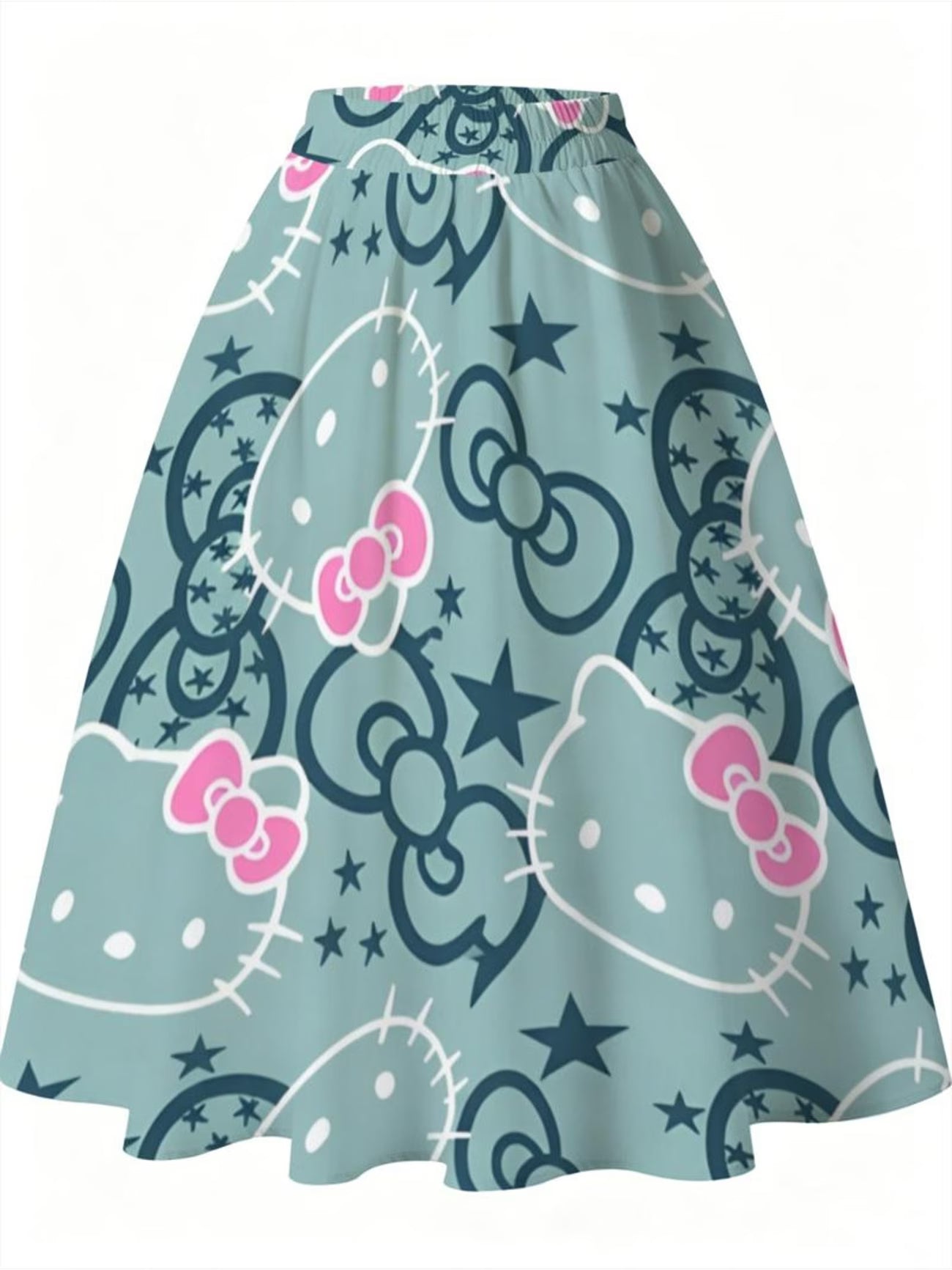 Women's Hello Kitty Printed Midi Skirt