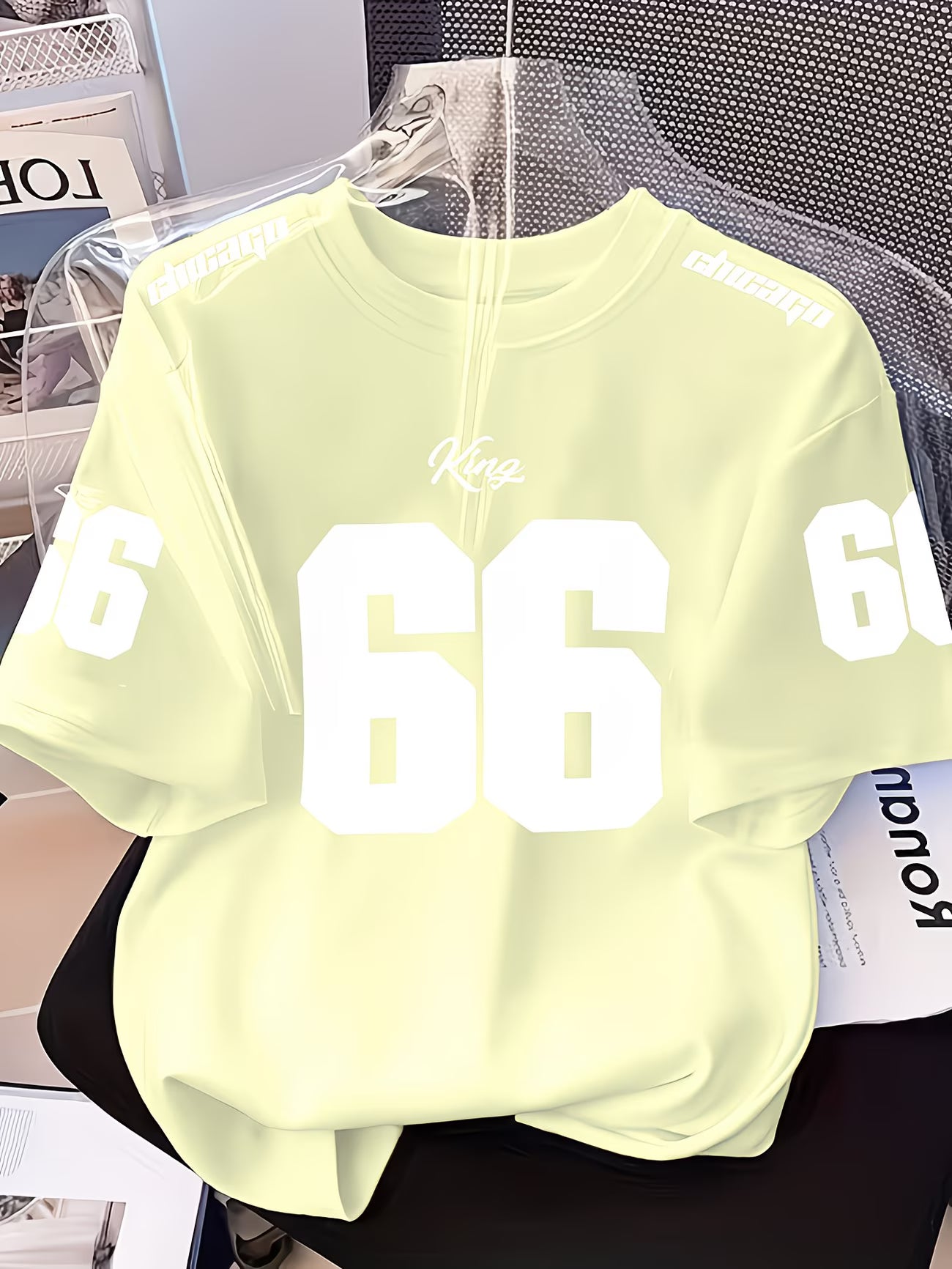 The 66Th Number Features a Lively And Playful Print Design,