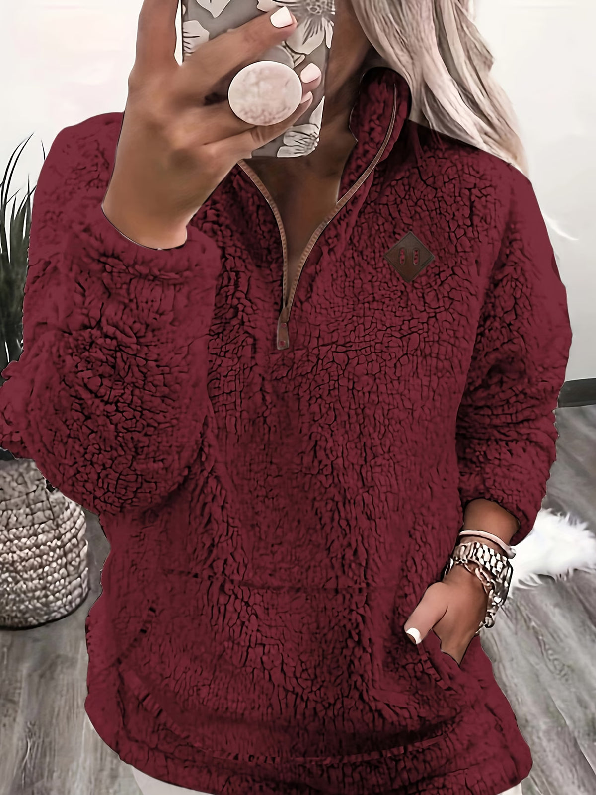 Women's Long Sleeve Zip Sweatshirt