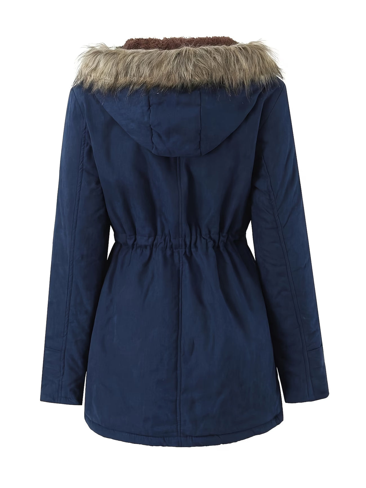 Long Winter Parka Coat with Pockets