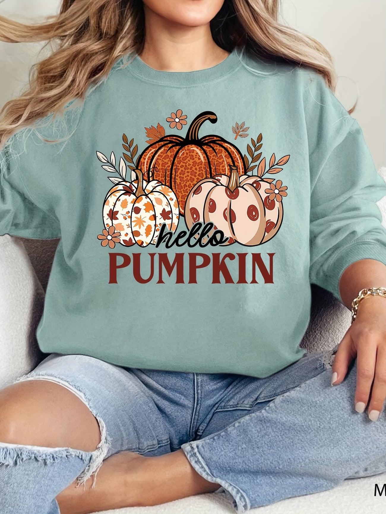 Women's Hello Pumpkin Winter Sweatshirt
