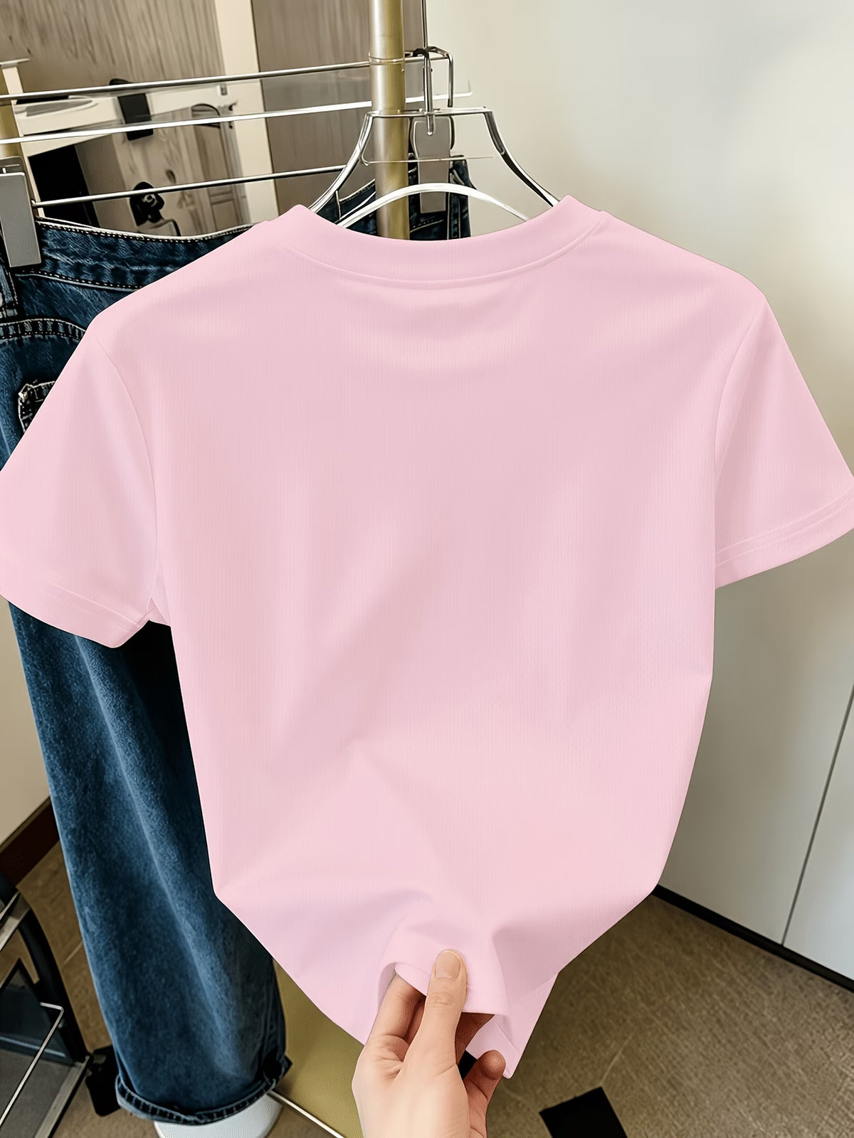 Women’s Y2K Pink Breast Cancer Awareness Print T-Shirt