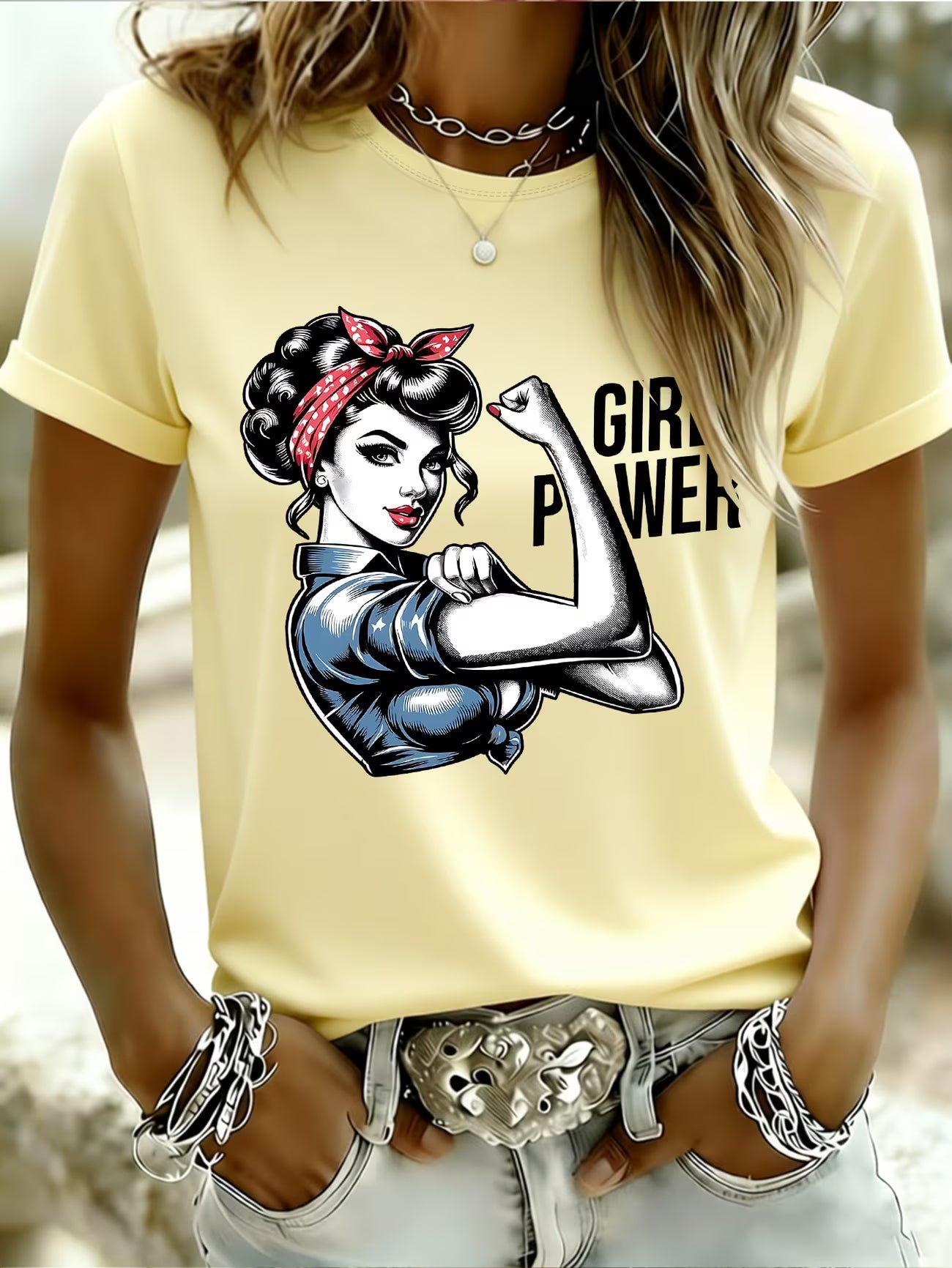 "Power" Muscle Mom Vintage Poster Quote T-Shirt