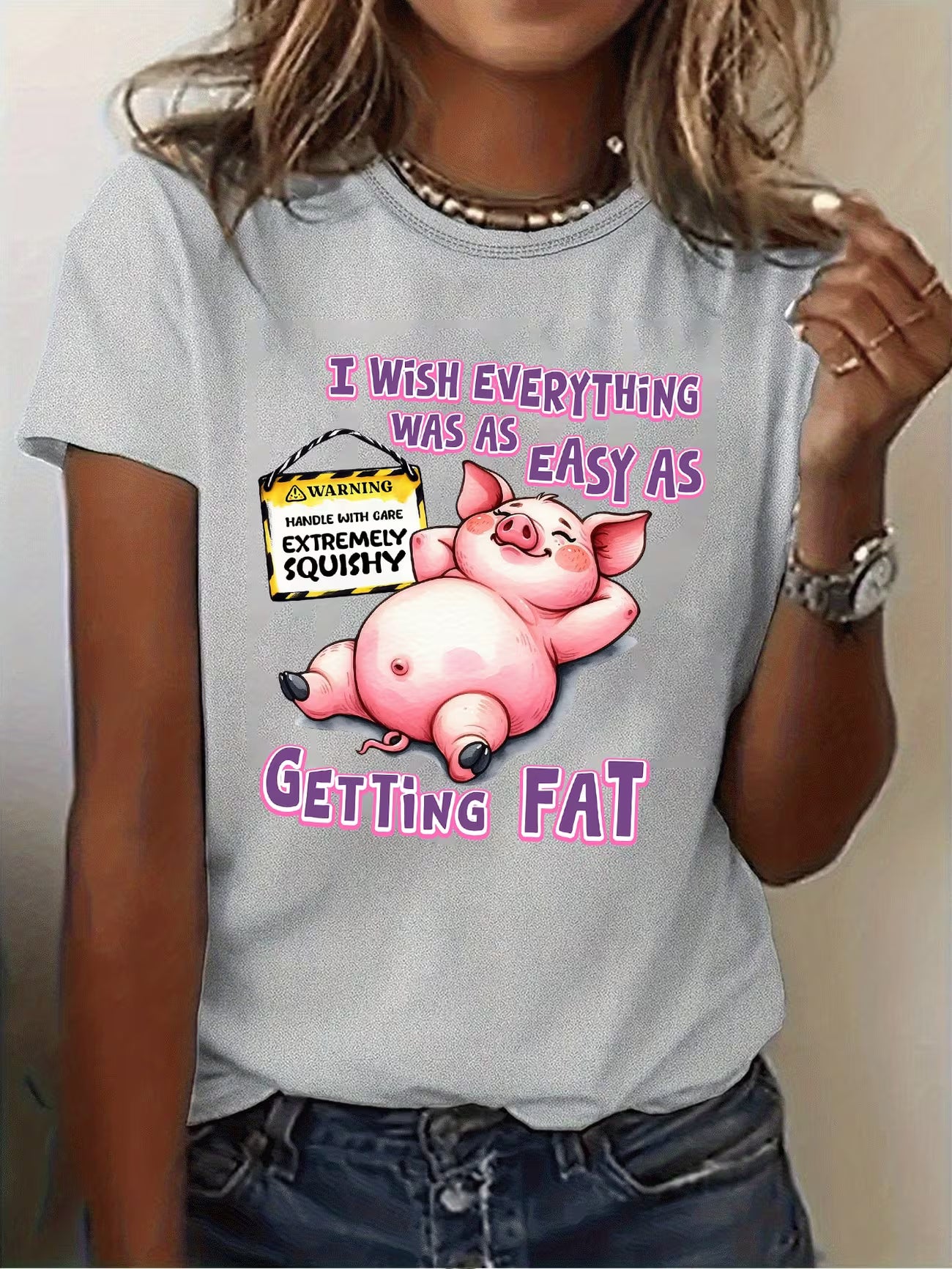 Funny "I Wish Everything Was As Easy As Getting " Pig T-Shirt