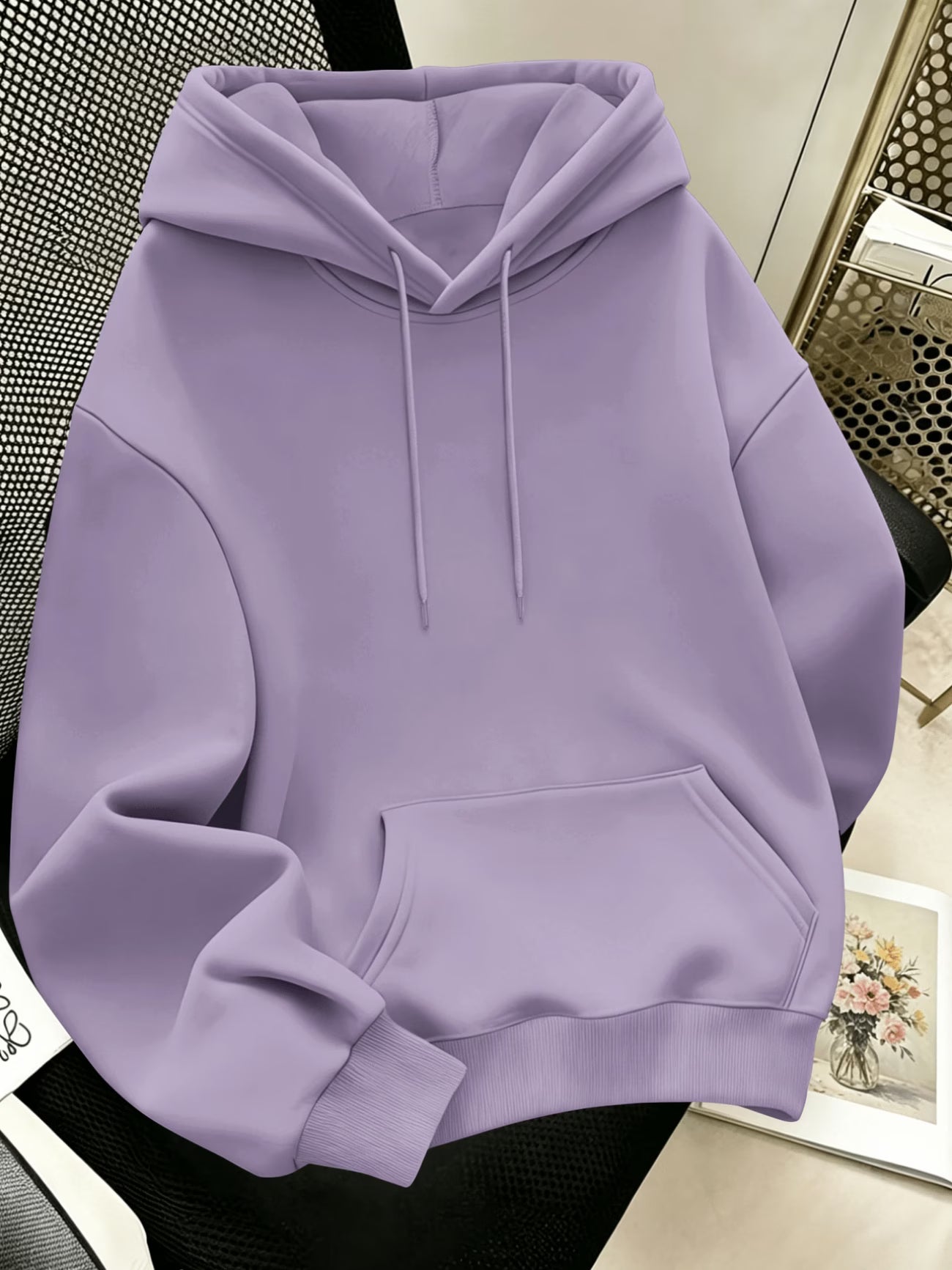 Plus Size Halloween Hooded Sweatshirt Set — Pumpkin & Bat Triple Back Print