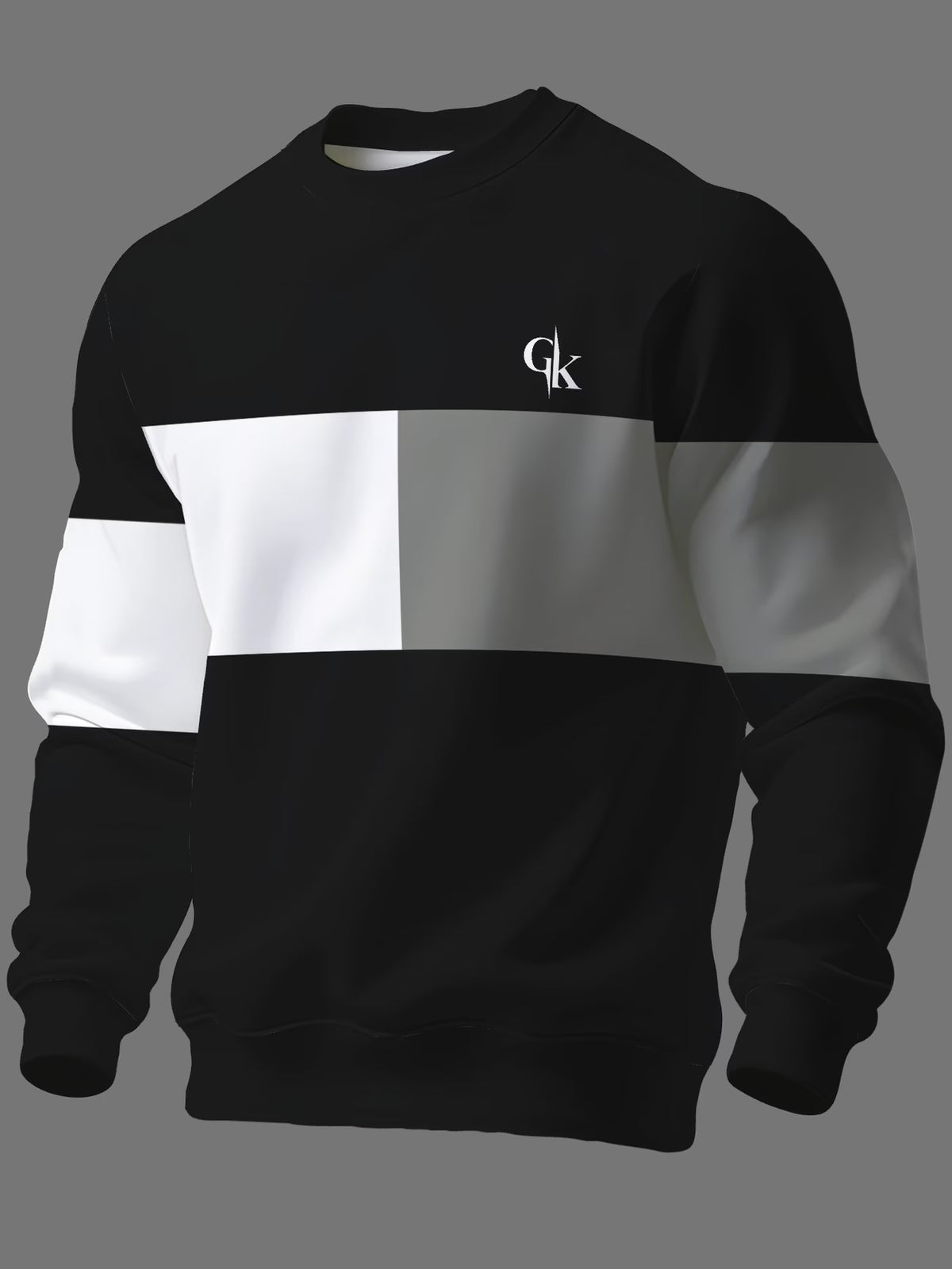 Men’s Colour-Block Crew Neck Sweatshirt